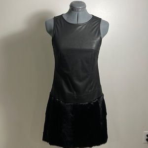 Theory Goat Leather Shift Dress